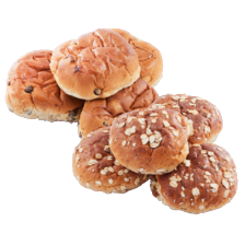 Lodewijker mueslibollen of reuze rozijnenbollen